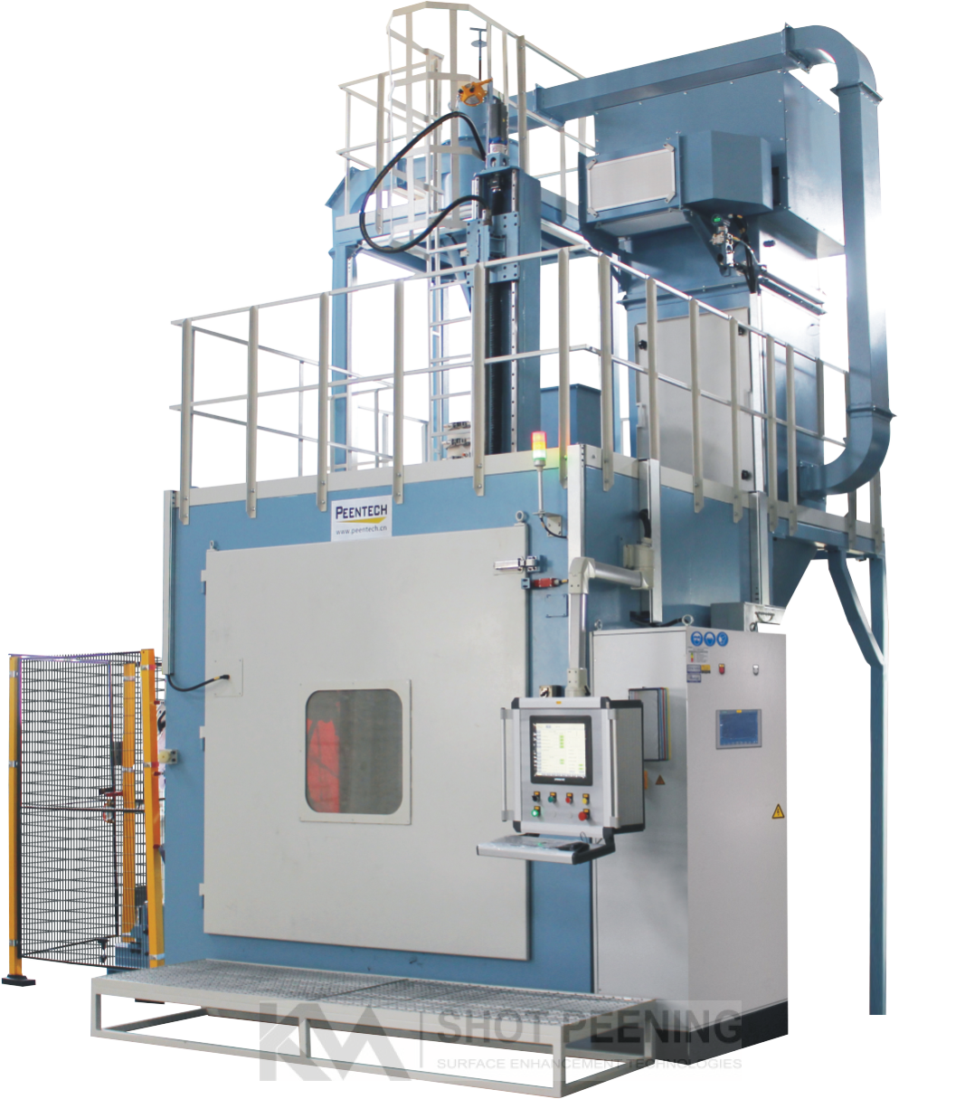 Robotik döner tablalı shot peening makinesi Havacılıkta Shot Peening Uygulamaları